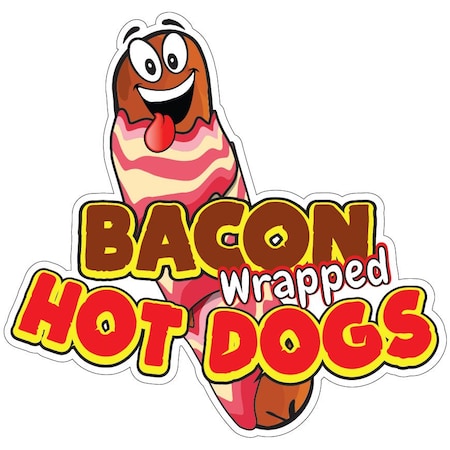 Bacon Wrapped Hot Dogs Decal Concession Stand Food Truck Sticker